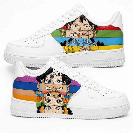 One Piece Crew Eyes Panel Custom Sneakers