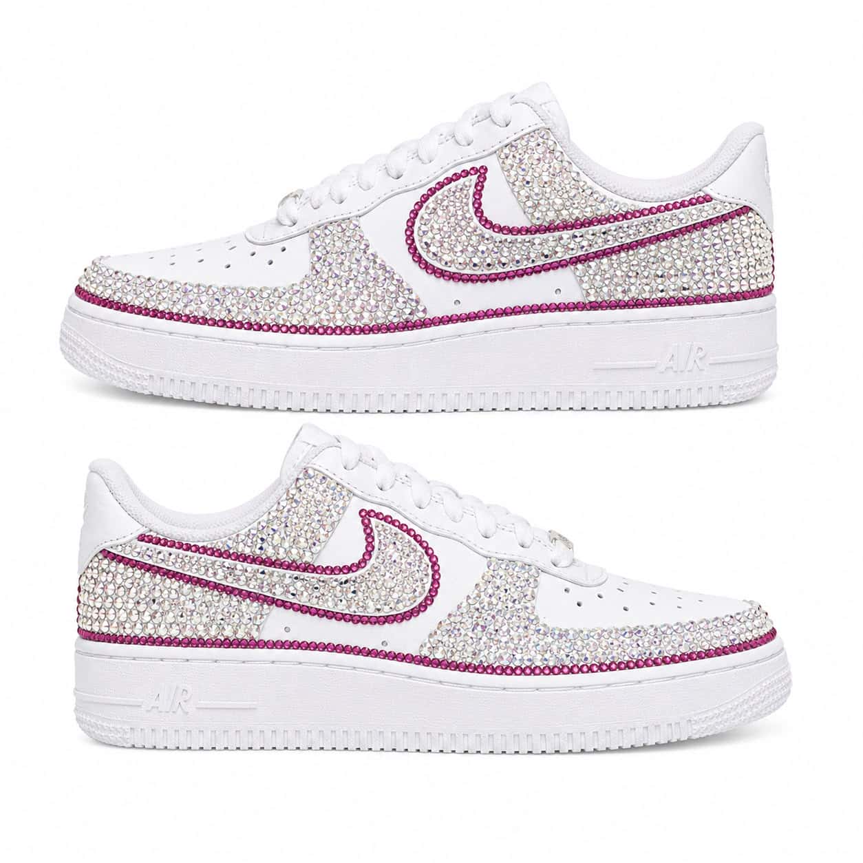 Pink Crystal Glam Custom Sneakers