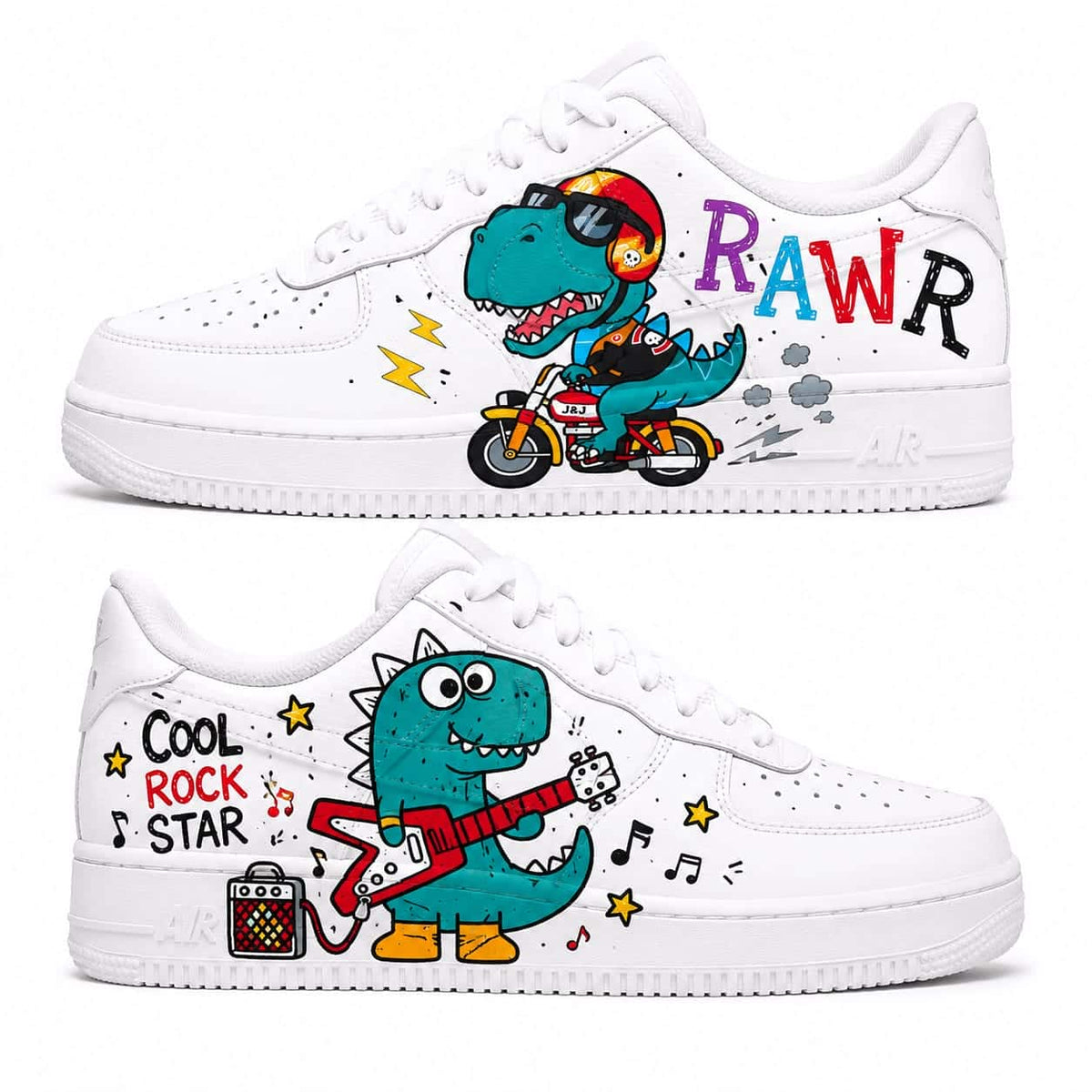 Dinosaur Rockstar Custom Air Force 1