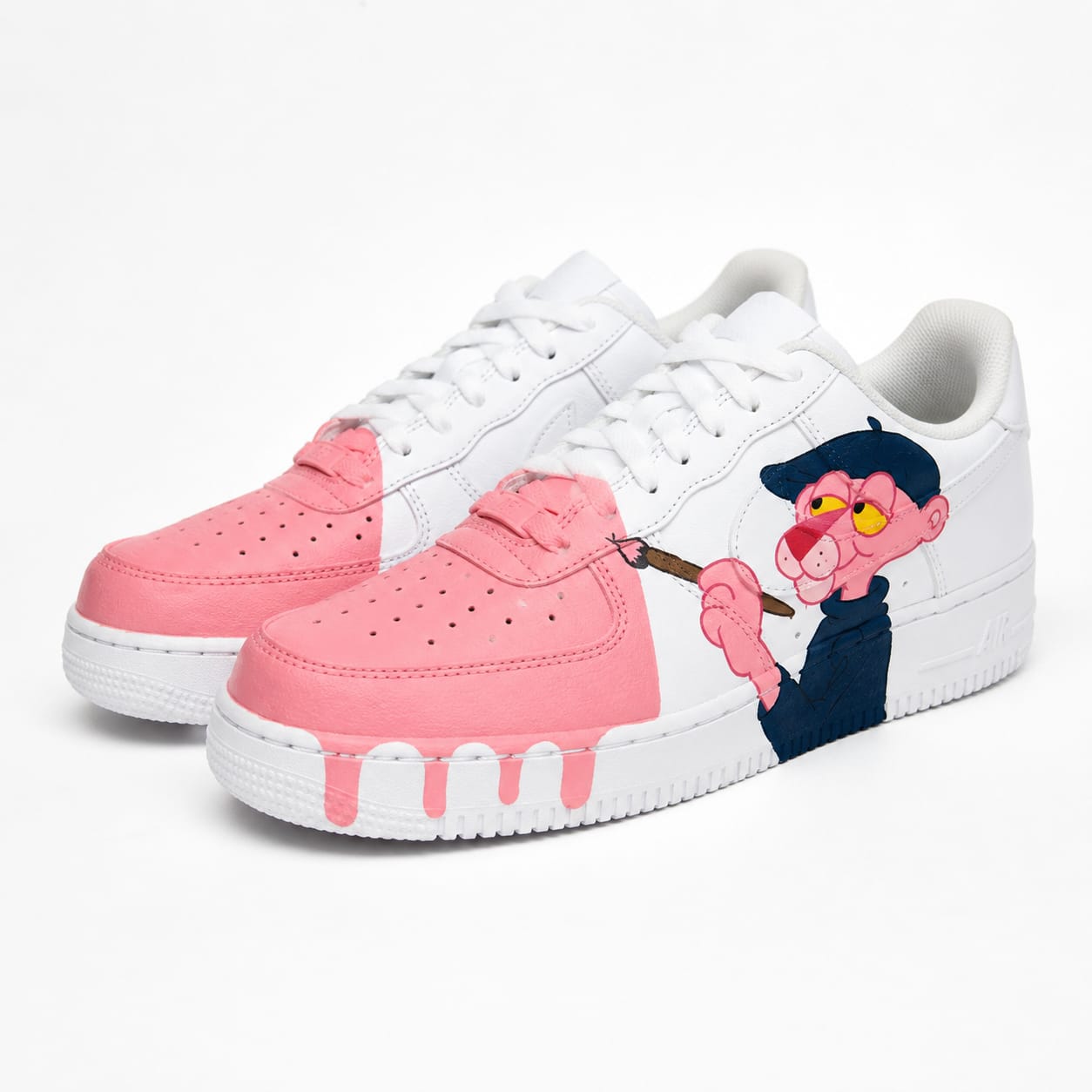 Pink Panther Painter Custom Sneakers