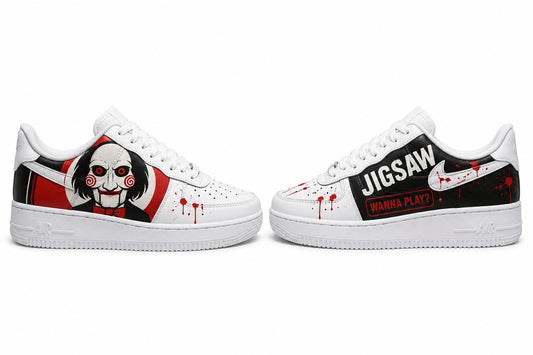 Jigsaw Horror Puppet Custom Sneakers
