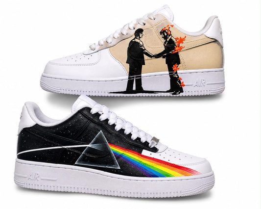 Pink Floyd Wish You Were Here & The Dark Side of the Moon Custom Sneakers