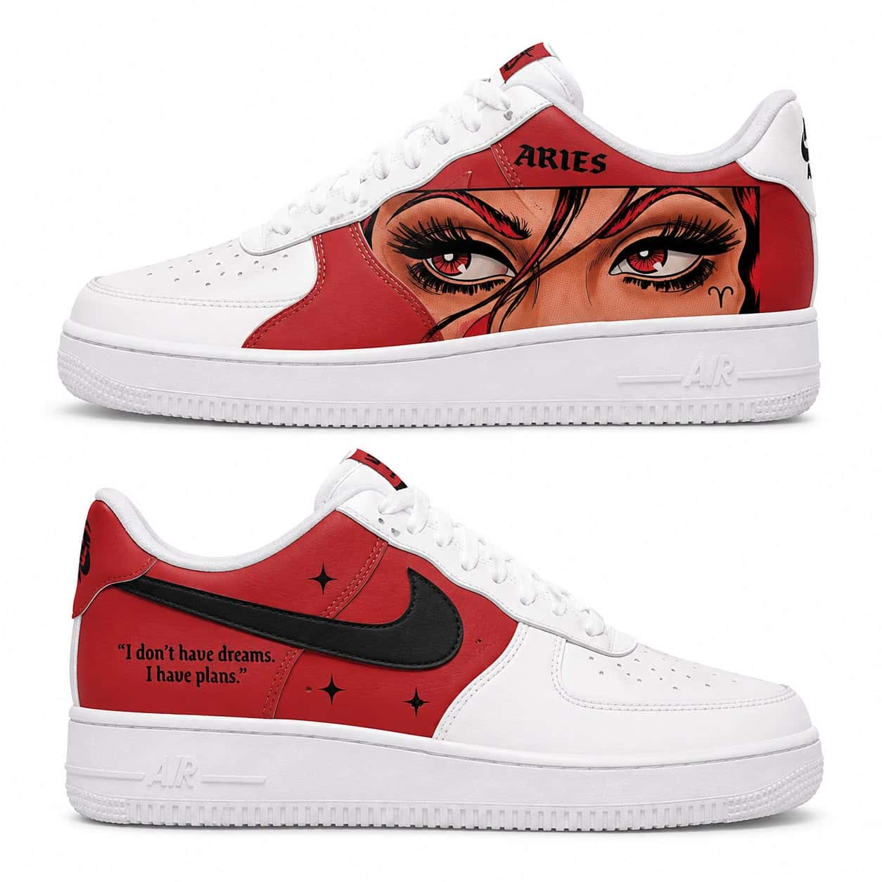 Aries Zodiac Hand-Painted Air Force 1s