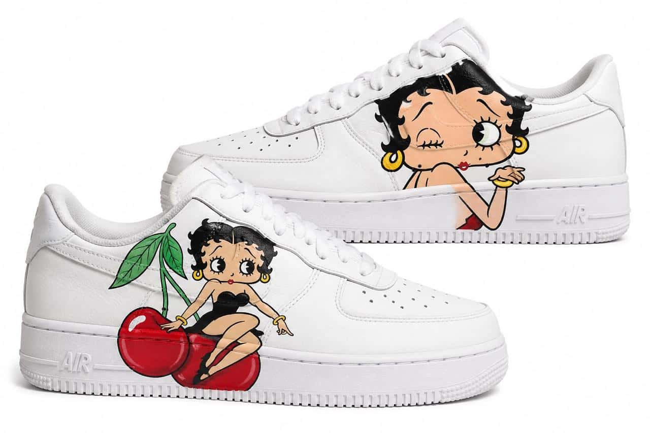 Betty Boop Cherry Custom Sneakers