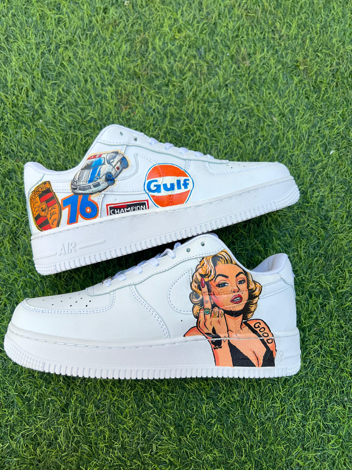 Porsche Gulf Racing Pop Art Custom Sneakers