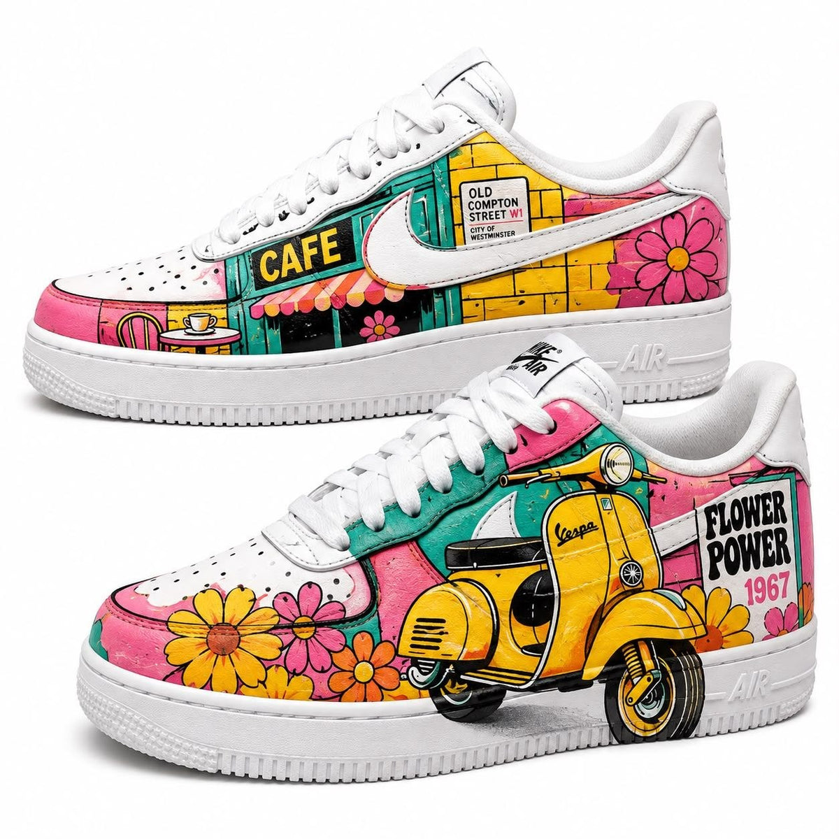 Hand-painted custom sneakers