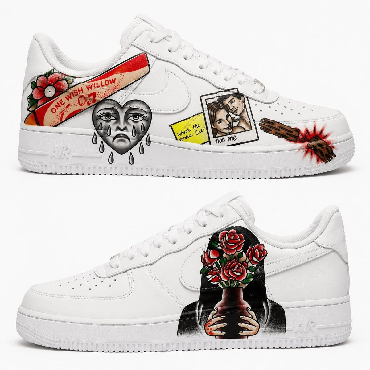 Hand-painted custom sneakers