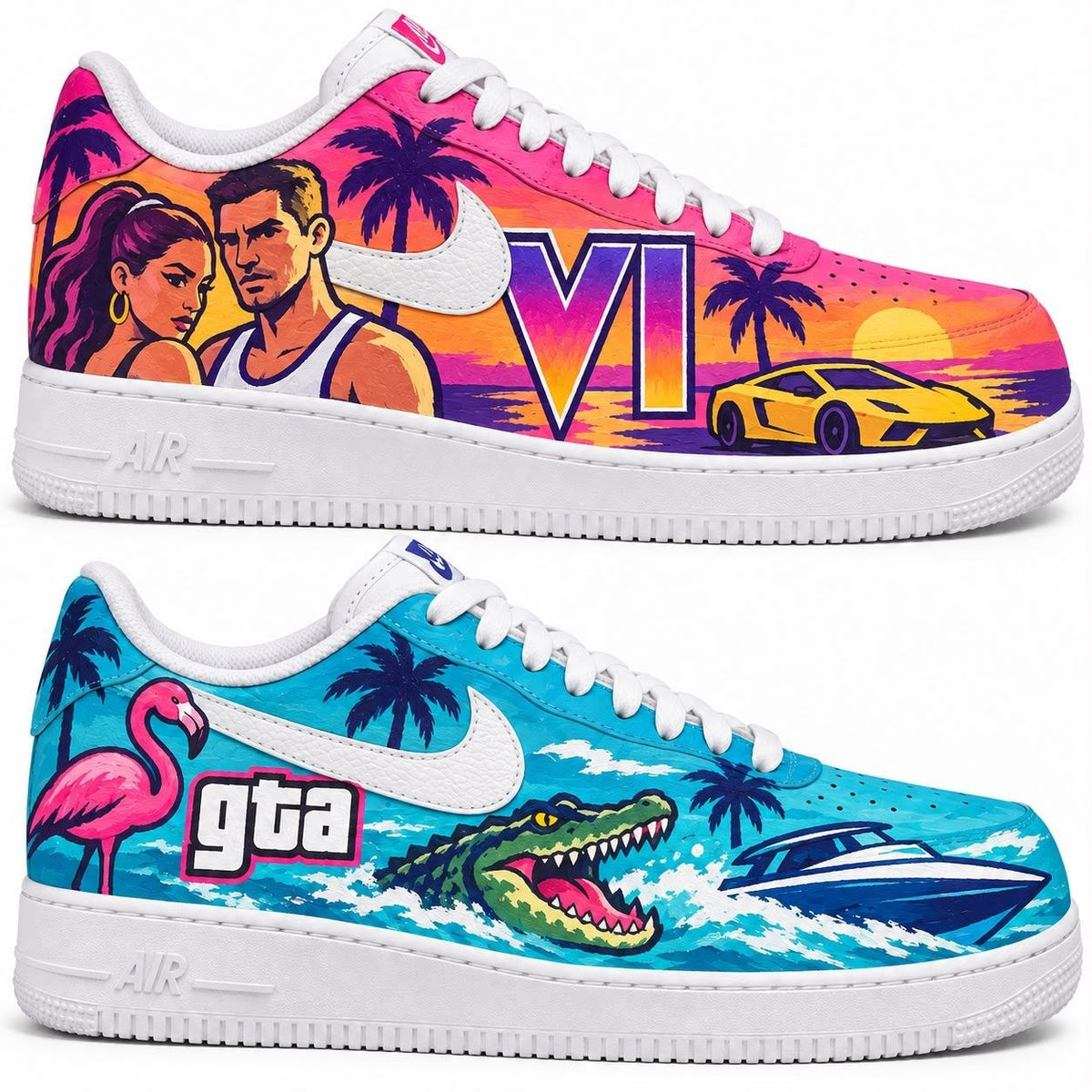 Hand-painted custom sneakers