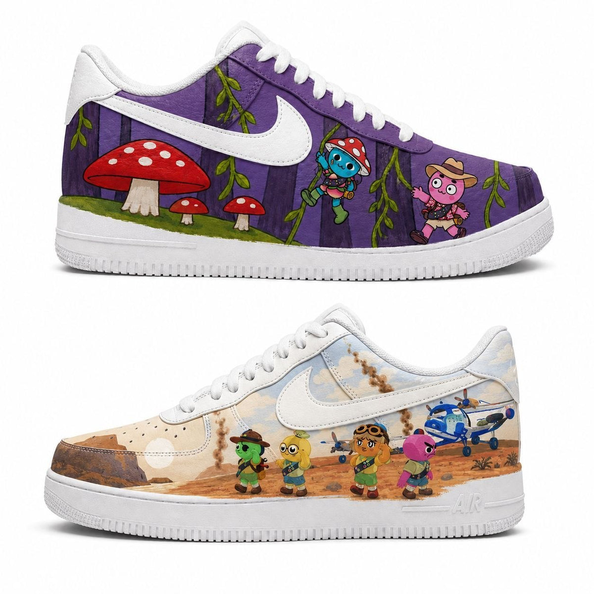 Hand-painted custom sneakers